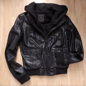 Obey “Jealous Lover” Faux Leather Moto Jacket